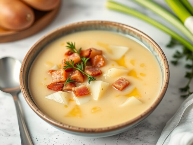 Aardappel-preisoep — AI-gegenereerde illustratie