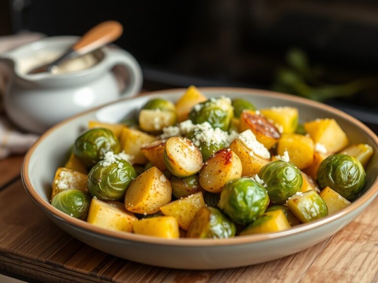 Aardappel spruitjes schotel uit de oven