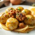 Aardappelballetjes gevuld met gehakt