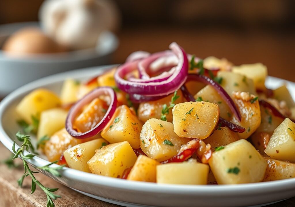 Aardappelen met knolselder — AI-gegenereerde illustratie