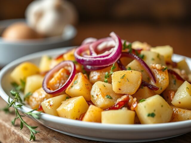 Aardappelen met knolselder — AI-gegenereerde illustratie