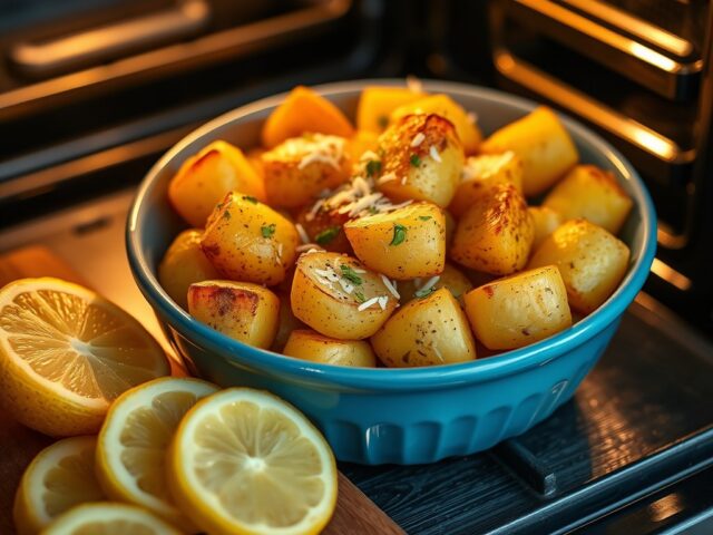 Aardappelen met knolselder uit de oven — AI-gegenereerde illustratie