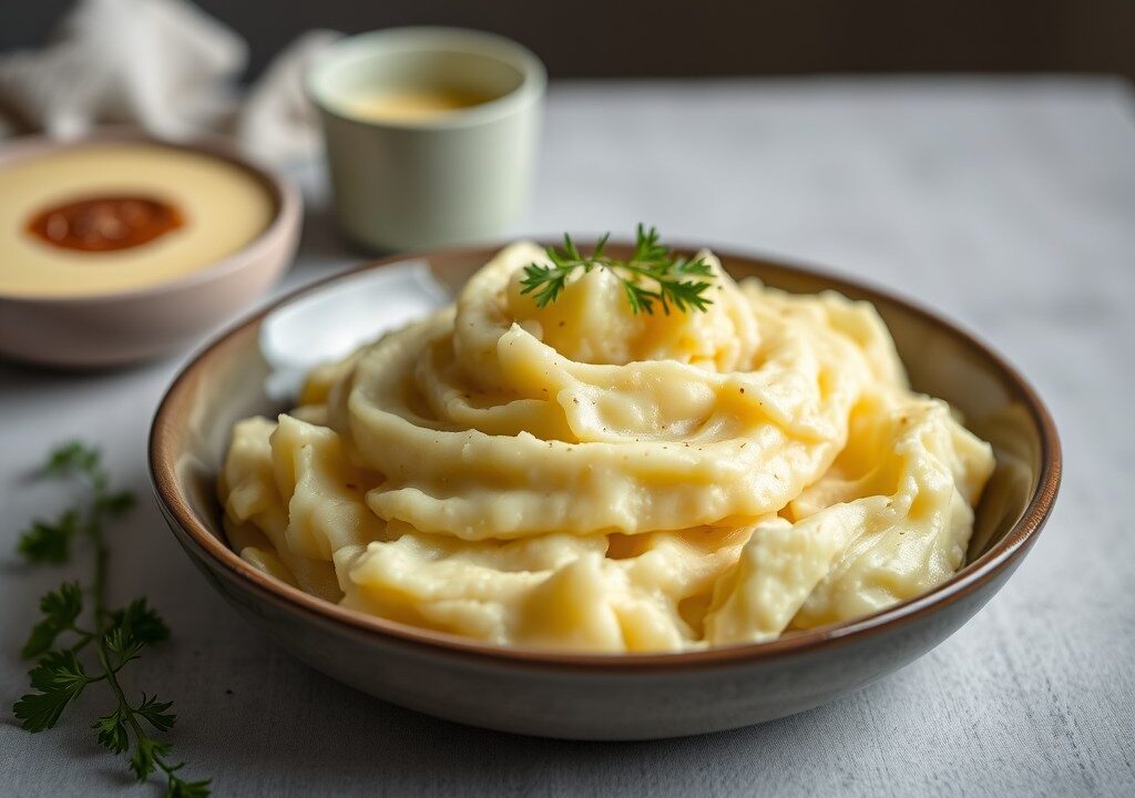 Aardappelpuree, AI-gegenereerde illustratie