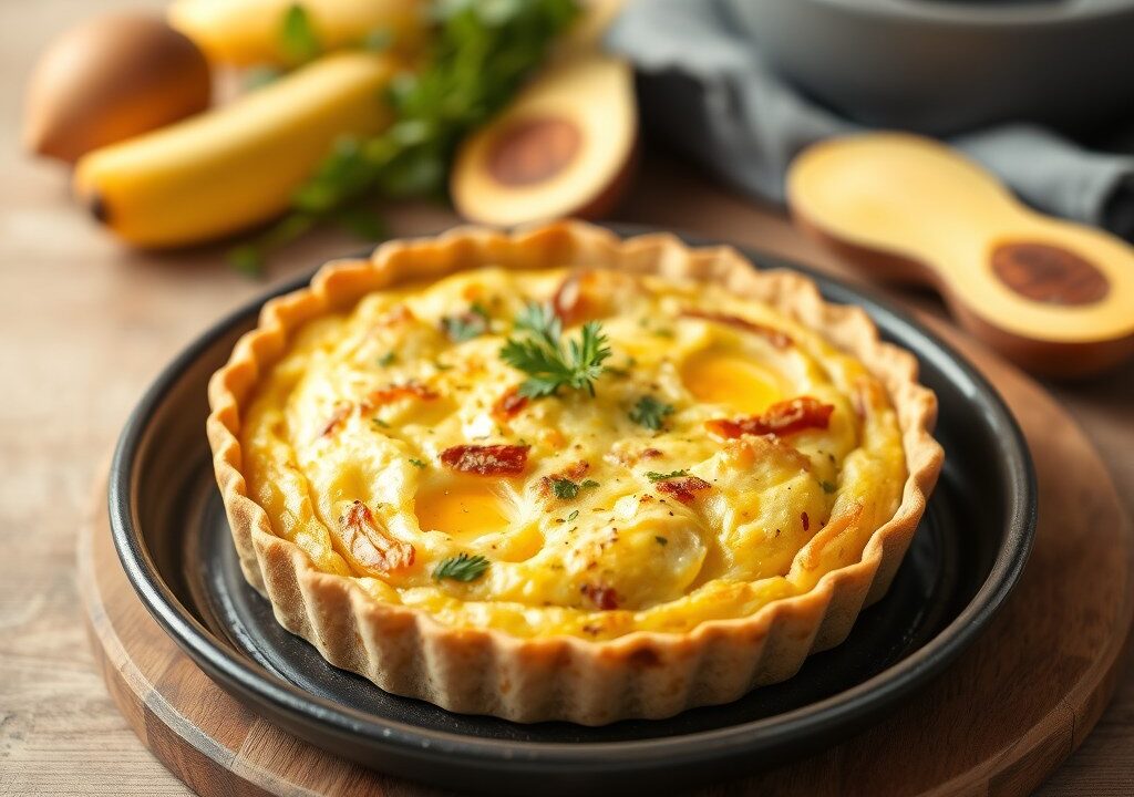 Aardappelquiche — AI-gegenereerde illustratie