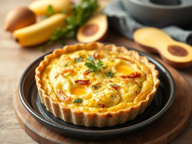 Aardappelquiche — AI-gegenereerde illustratie