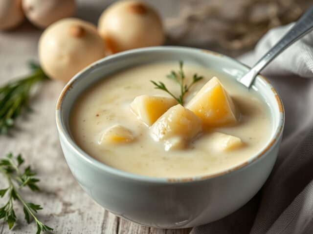 Aardappelsoep — AI-gegenereerde illustratie