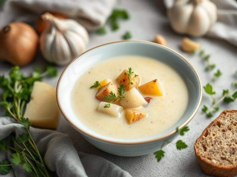 Aardappelsoep uit Rheinhessen — AI-gegenereerde illustratie