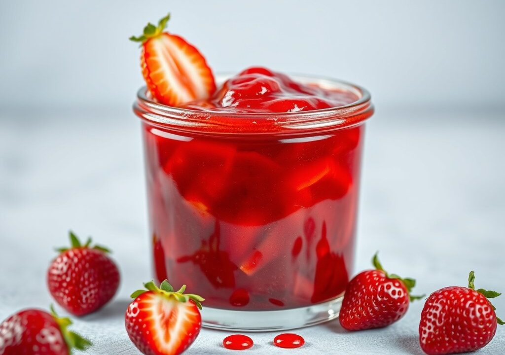 Aardbeienjam, AI-gegenereerde illustratie