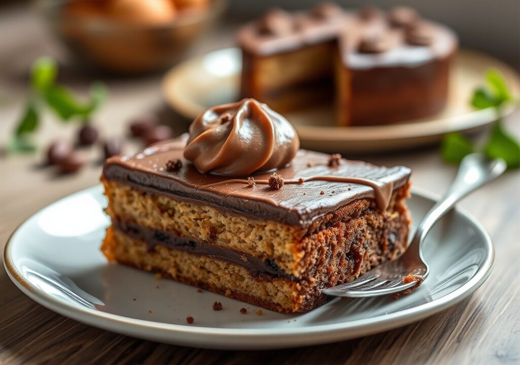 Advokaat-nutella cake, AI-gegenereerde illustratie