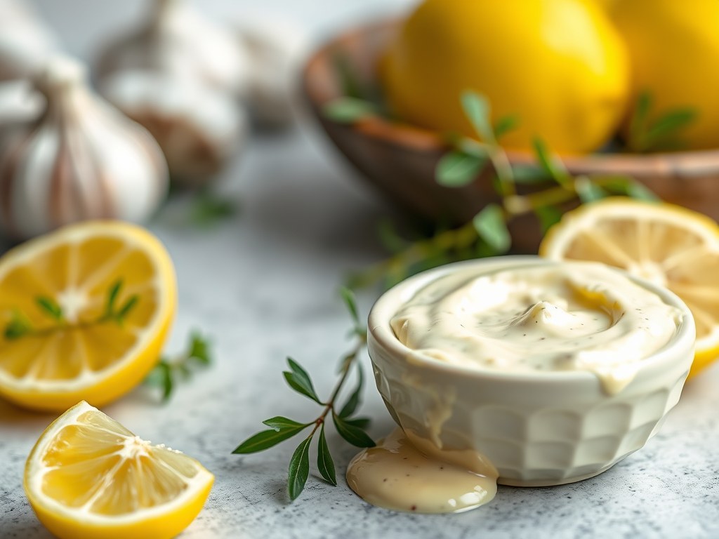 Aioli / Lemon Aioli, AI-gegenereerde illustratie
