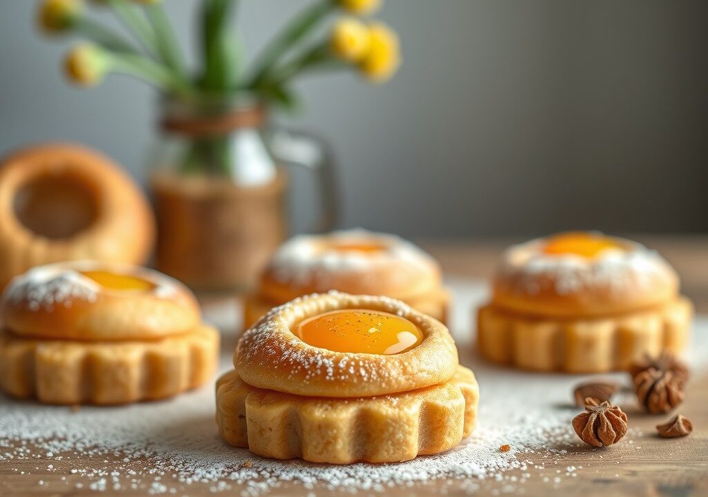 Amandel-eierkoekjes — AI-gegenereerde illustratie