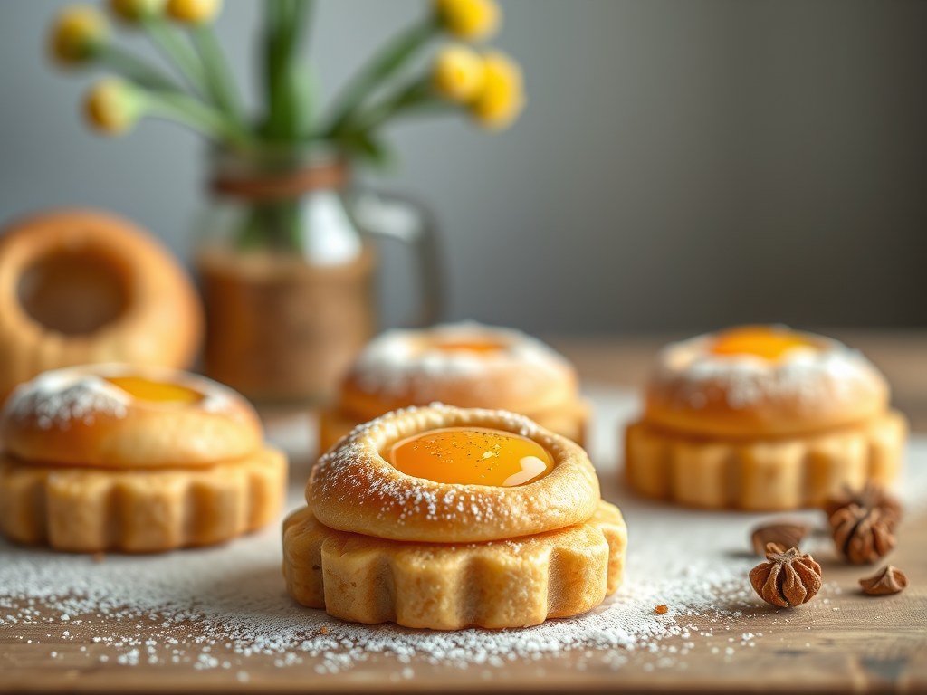 Amandel-eierkoekjes, AI-gegenereerde illustratie