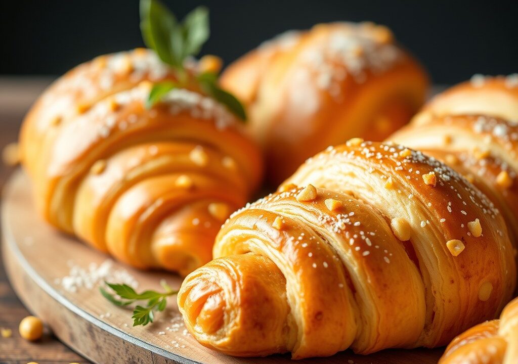Amandelcroissants — AI-gegenereerde illustratie