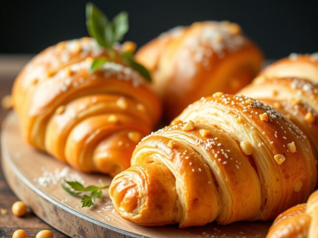 Amandelcroissants — AI-gegenereerde illustratie