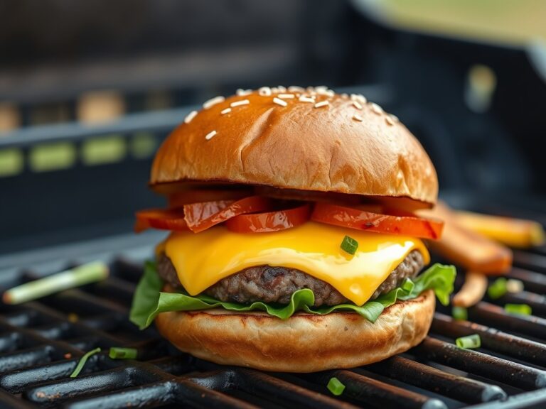 American cheeseburger — AI-gegenereerde illustratie