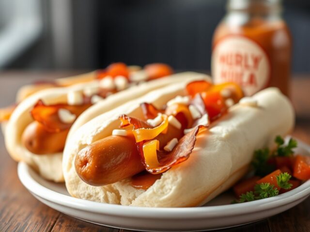 Amerikaanse hotdogs — AI-gegenereerde illustratie