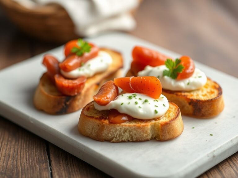 Amsterdamse crostini met ossenworst — AI-gegenereerde illustratie
