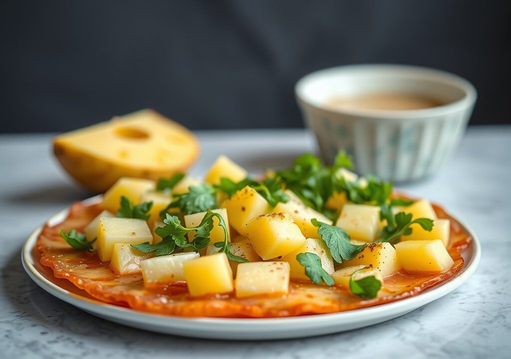 Ananas carpaccio — AI-gegenereerde illustratie