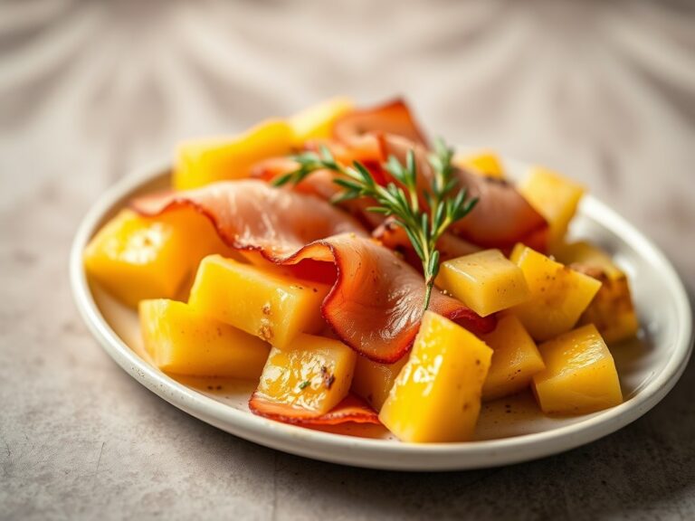 Ananas en ham — AI-gegenereerde illustratie
