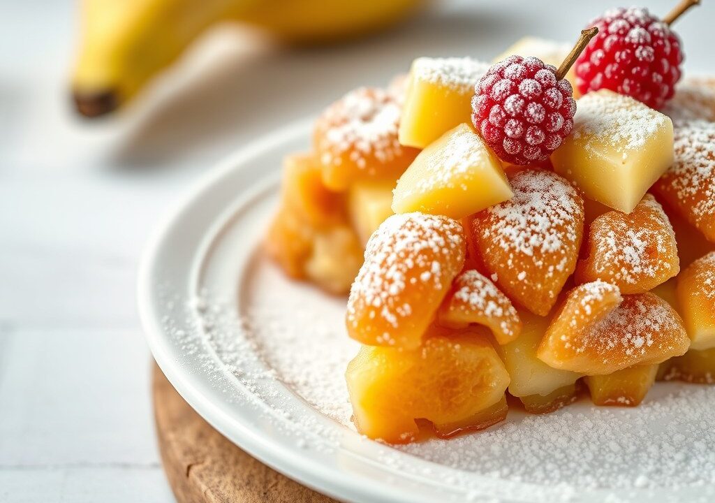 Ananas-kokostaart — AI-gegenereerde illustratie