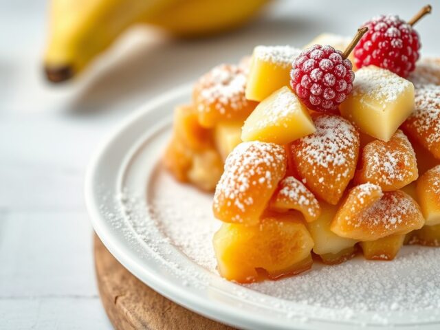 Ananas-kokostaart — AI-gegenereerde illustratie