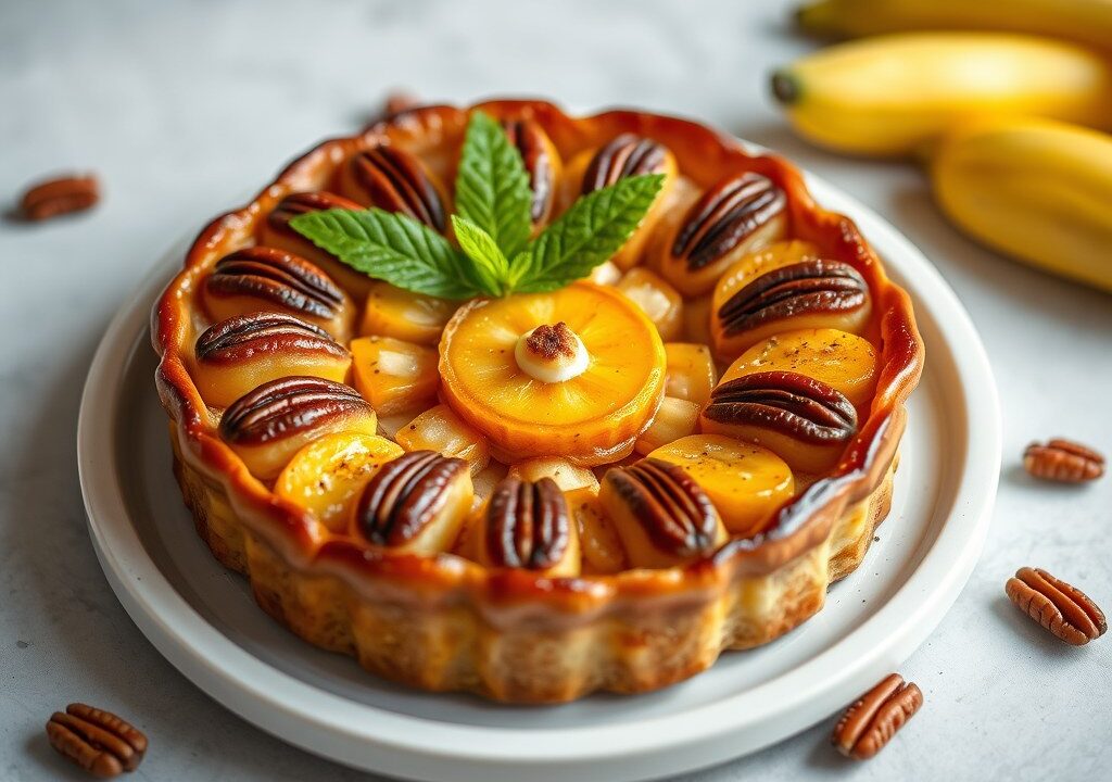 Ananas tarte tatin, AI-gegenereerde illustratie
