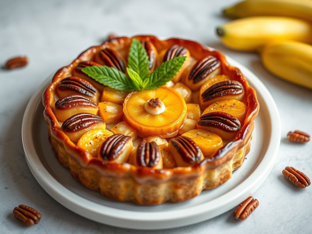 Ananas tarte tatin, AI-gegenereerde illustratie