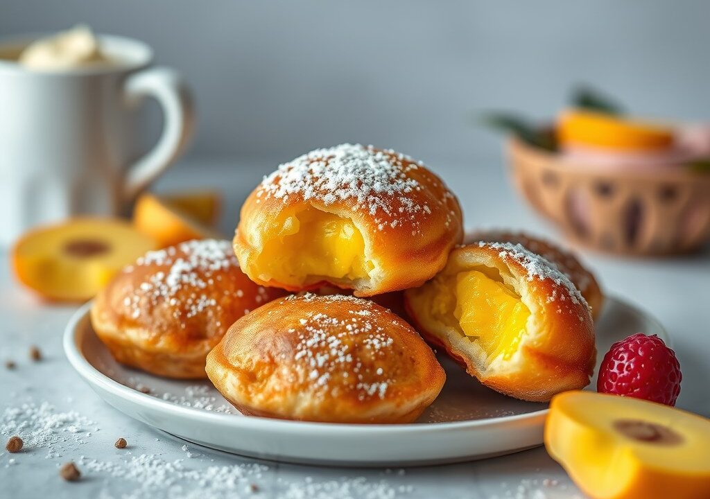 Ananasbeignets — AI-gegenereerde illustratie