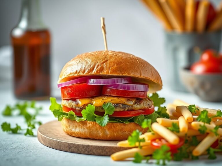 Ananasburger met varkenshaasje