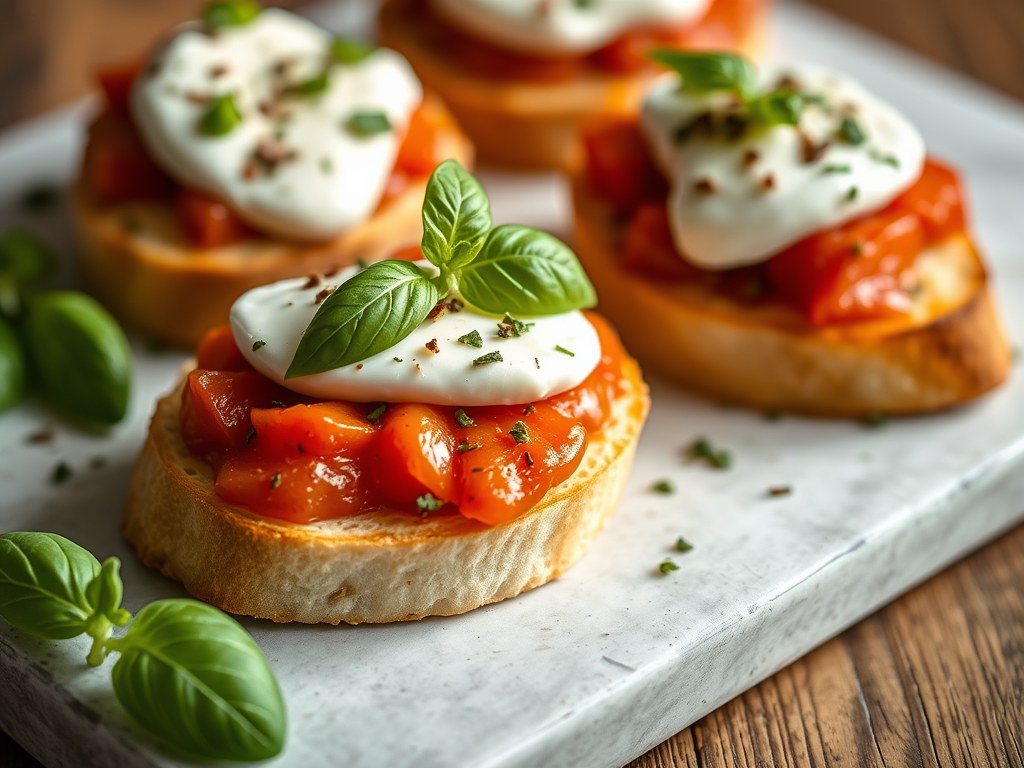 Ansjovis Crostini, AI-gegenereerde illustratie