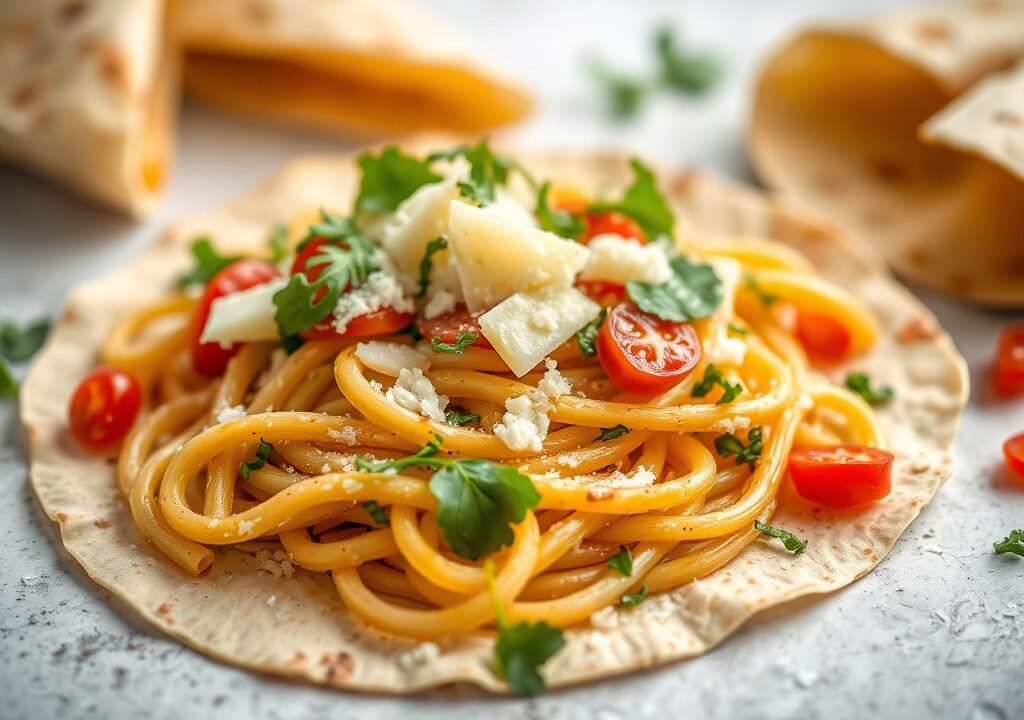 Antipasta met rosbief en parmezaan, AI-gegenereerde illustratie