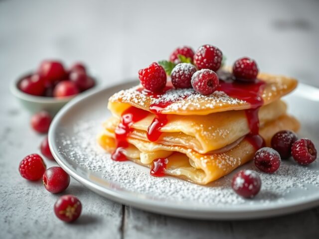Appel-cranberryflappen — AI-gegenereerde illustratie