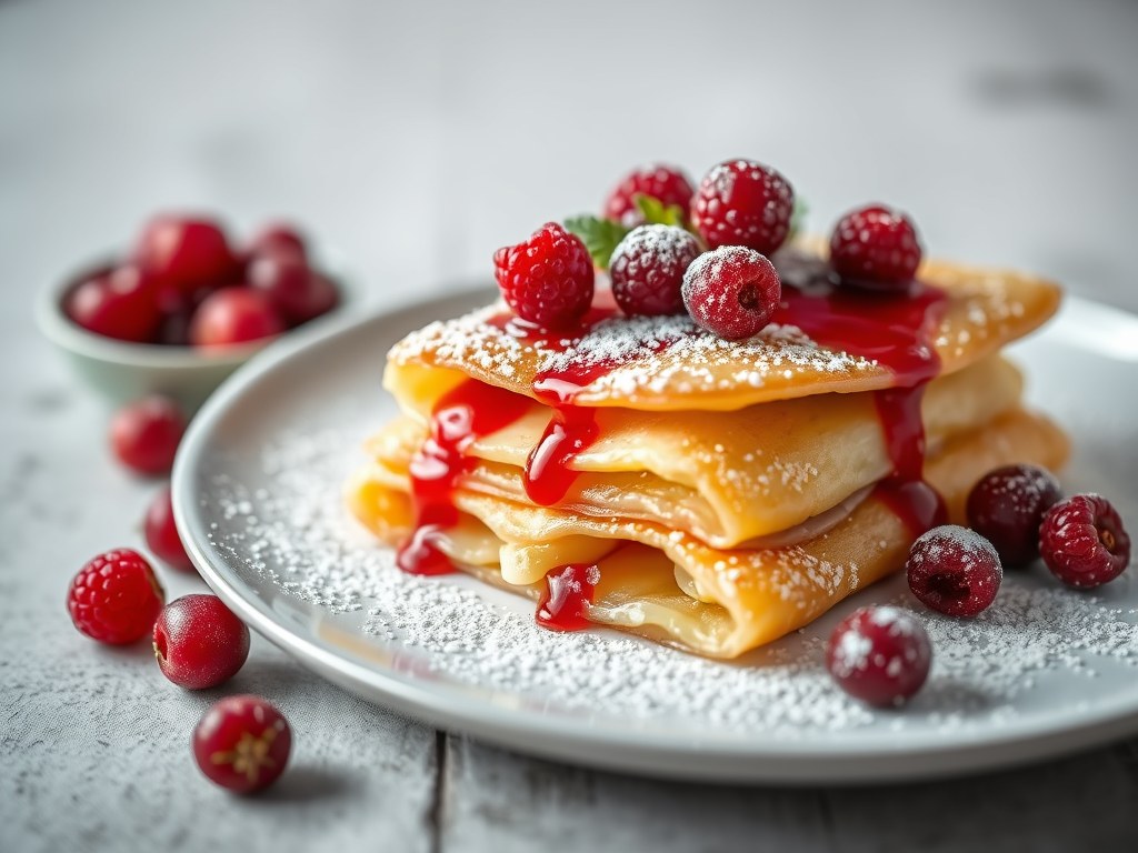 Appel-cranberryflappen, AI-gegenereerde illustratie