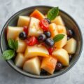 Appel en papaja fruit salade