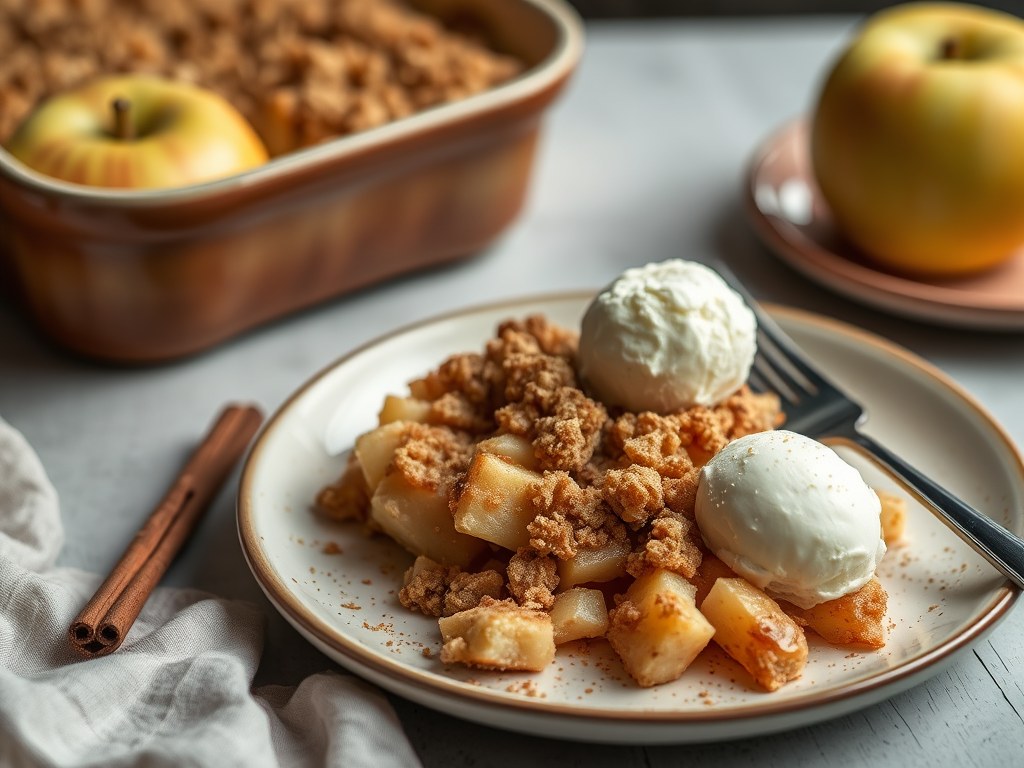 Appelcrumble, AI-gegenereerde illustratie