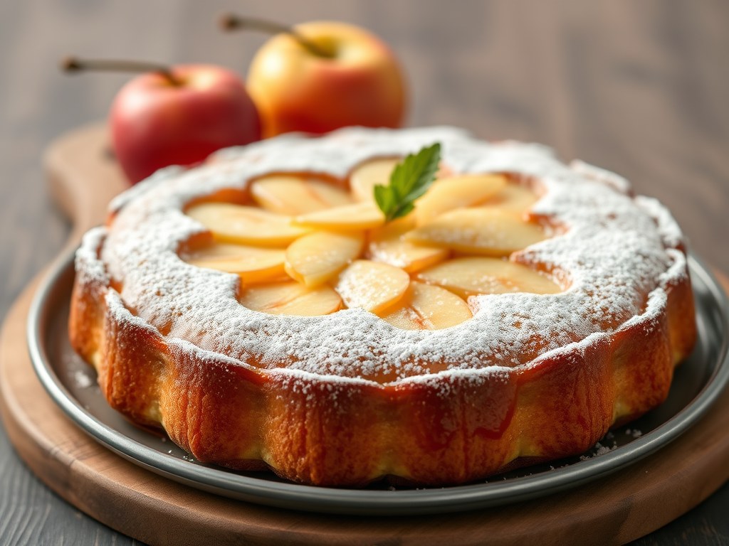 Appelvlaai uit eigen keuken, AI-gegenereerde illustratie