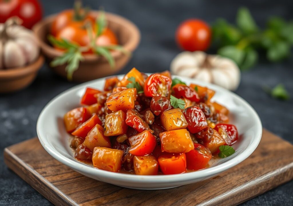 Artisjokken Caponata — AI-gegenereerde illustratie