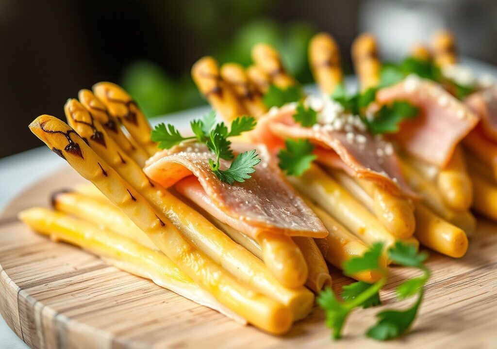 Asperge hapjes — AI-gegenereerde illustratie