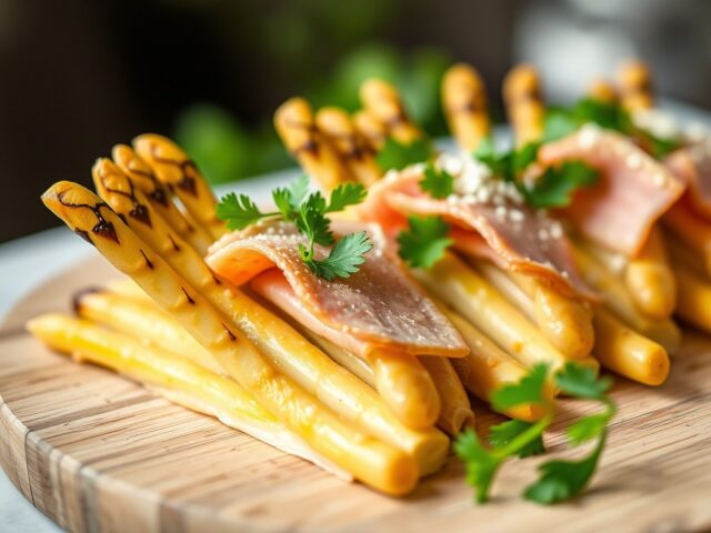 Asperge hapjes — AI-gegenereerde illustratie