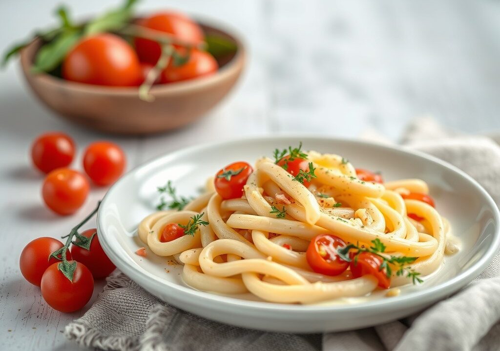 Asperges met Rivierkreeftenstaartjes, AI-gegenereerde illustratie