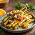 Asperges met sinaasappel-korianderdressing