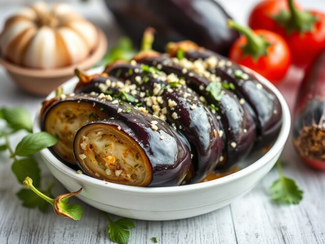 Aubergines, Gevuld — AI-gegenereerde illustratie