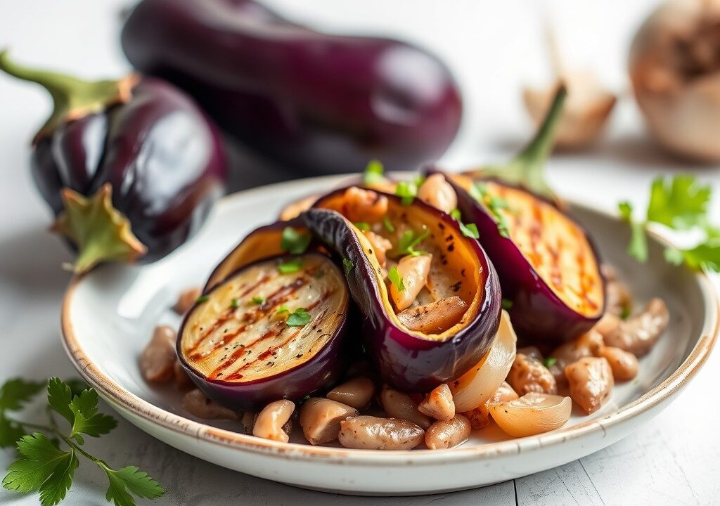 Aubergines Sardijnse Stijl, AI-gegenereerde illustratie