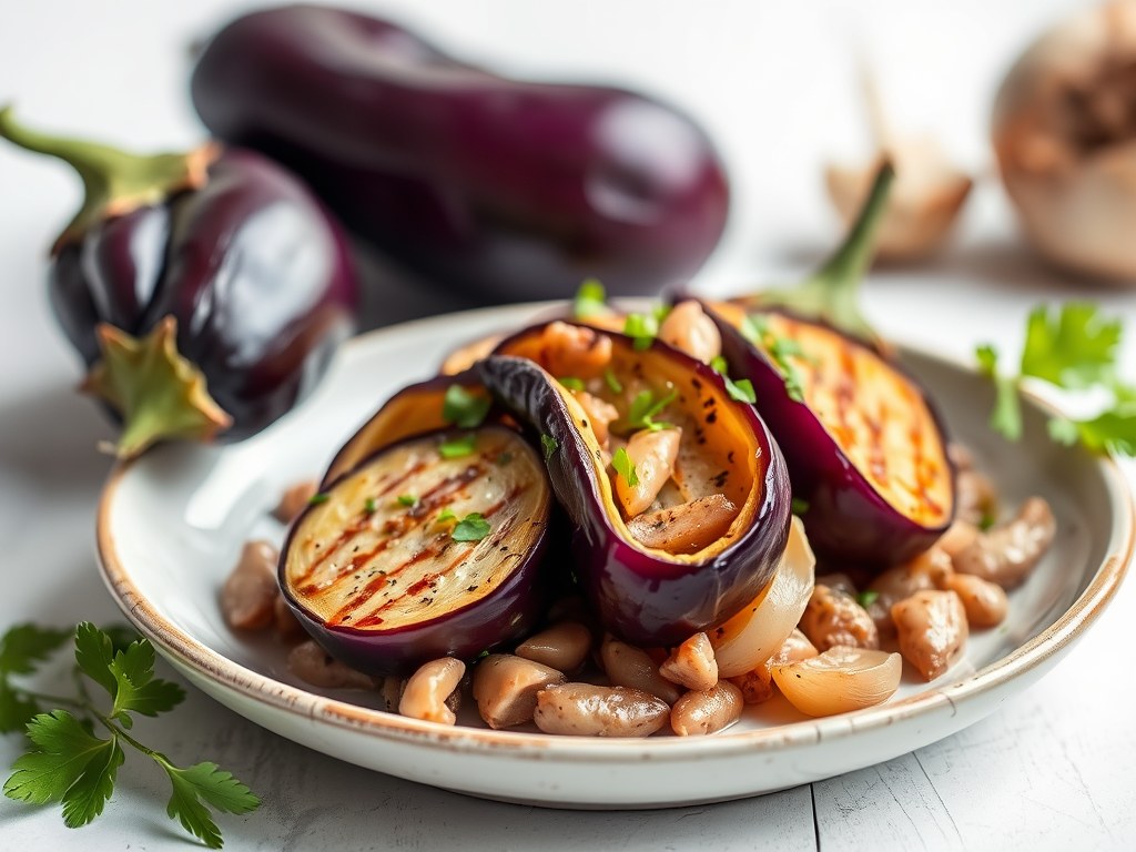 Aubergines Sardijnse Stijl, AI-gegenereerde illustratie