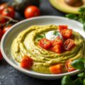 Avocadopurée met Garnaal-Tomaten-Cocktail