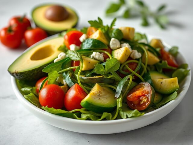 Avocadosalade — AI-gegenereerde illustratie