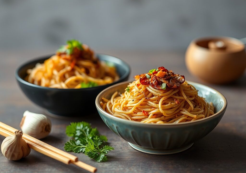 Bami Goreng (gebakken mie), AI-gegenereerde illustratie