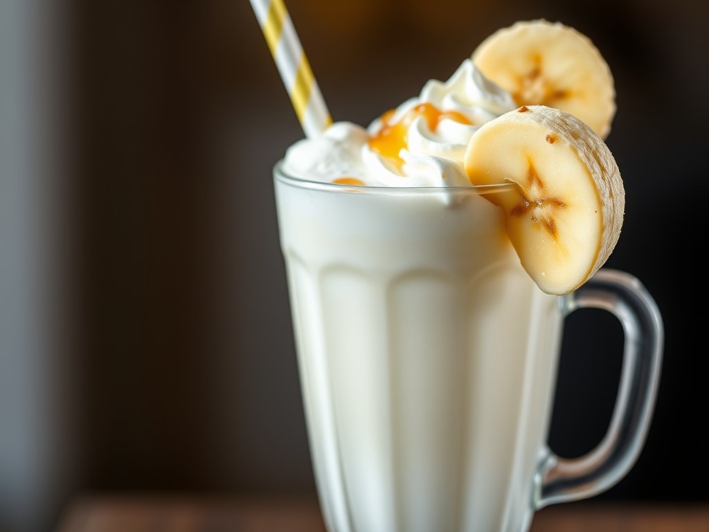 Bananenshake, AI-gegenereerde illustratie