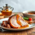 Beenham met honing-mosterdglazuur uit de slowcooker