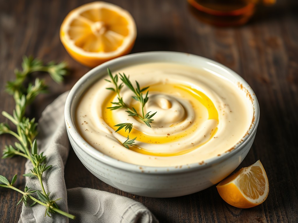 Beurre Blanc Nantaise (Sauce Nantaise), AI-gegenereerde illustratie